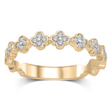 14K Yellow Gold 1/4 Ct.Tw.Diamond Stackable Band