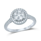 14K White Gold 3/4 Ct.Tw.Diamond Engagement Ring