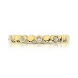 14K Yellow Gold 1/20 Ct.Tw.Diamond Stackable Band