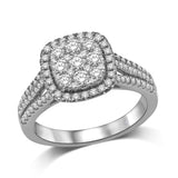 14K White Gold 9/10 Ct.Tw.Diamond Fashion Ring