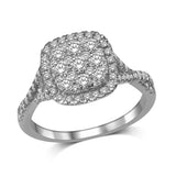 14K White Gold 9/10 Ct.Tw.Diamond Fashion Ring