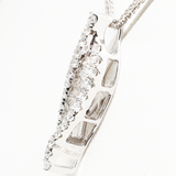 Leaf Style Pendant 0.52ct Round Diamonds & 0.67ct Baguette Cut Diamonds