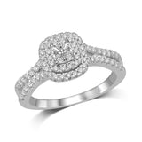 Lovecuts 14K White Gold 5/8 Ct.Tw.Diamond Engagement Ring