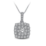 14K White Gold 1 Ctw Diamond Fashion Pendant