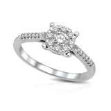 14K White Gold 1/2 Ctw Diamond Fashion Ring