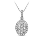 14K White Gold 5/8 Ctw Diamond Fashion Pendant