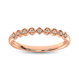 14K Rose Gold 1/20 Ct.Tw. Diamond Stackable Band