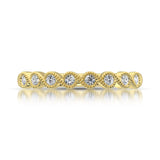 14K Yellow Gold 1/10 Ct.Tw. Diamond Stackable Band