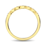 14K Yellow Gold 1/20 Ct.Tw. Diamond Stackable Band