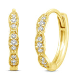 14K Yellow Gold 1/6 Ct.Tw. Diamond Stackable Earrings