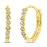14K Yellow Gold 1/6 Ct.Tw. Diamond Stackable Earrings