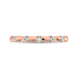 14K Rose Gold 1/8 Ct.Tw. Diamond Stackable Band