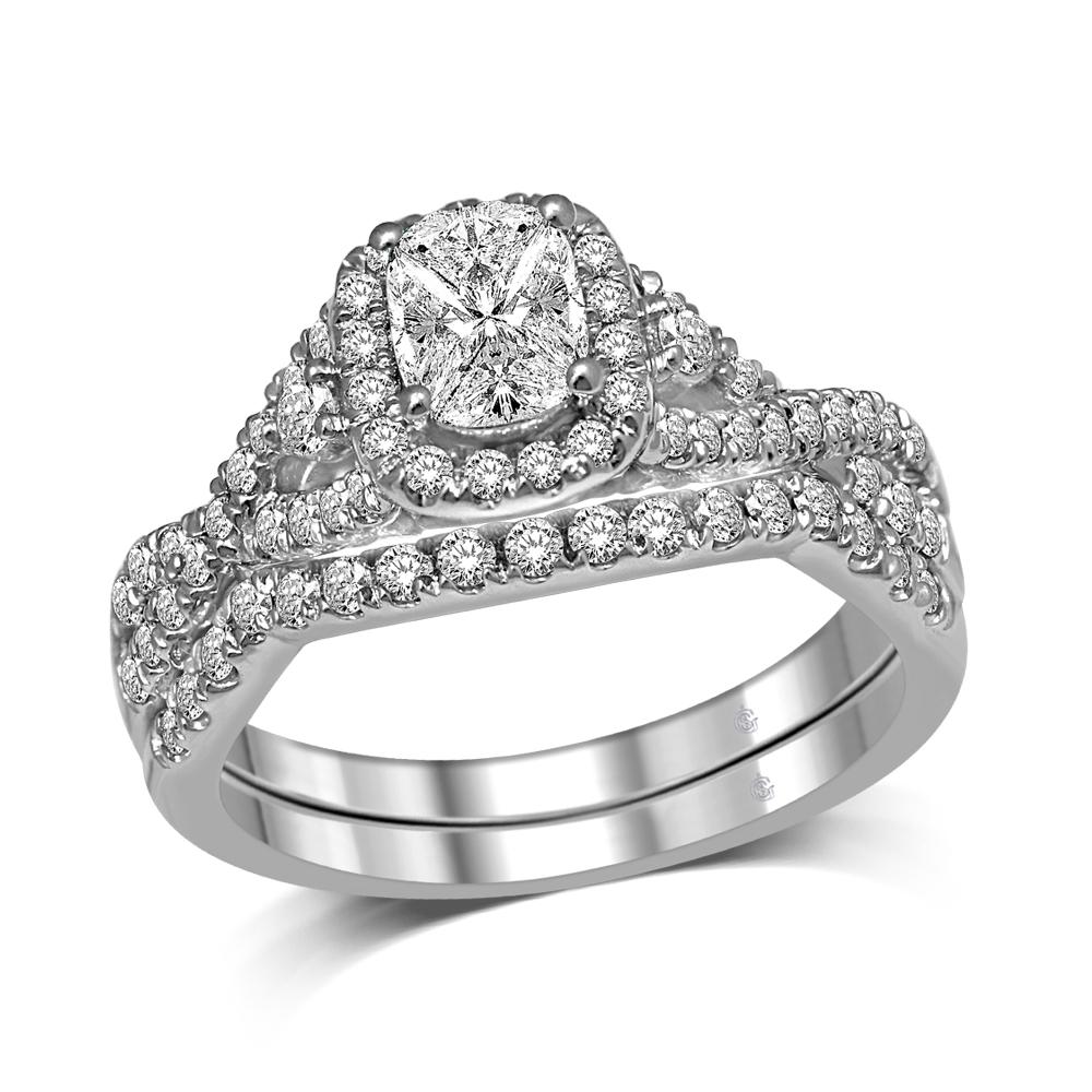 Lovecuts 14K White Gold  1 Ct.Tw.Diamonds  Bridal Ring