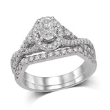 Lovecuts 14K White Gold  1 Ct.Tw.Diamond Bridal Ring