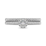 14K White Gold 2/5 Ctw Diamond Engagement Ring