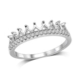 14K White Gold 1/10 Ct.Tw.Diamond Stackable Band