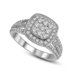 14K White Gold 1 Ctw Diamond Fashion Ring