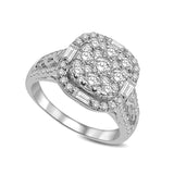 14K White Gold 1 1/2 Ctw Diamond Fashion Ring