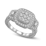 14K White Gold 1 Ctw Diamond Fashion Ring