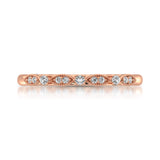 14K Rose Gold 1/10 Ct.Tw.Diamond Stackable Band
