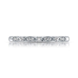 14K White Gold 1/10 Ct.Tw.Diamond Stackable Band