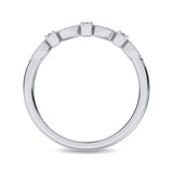 14K White Gold 1/10 Ct.Tw.Diamond Stackable Band