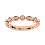 14K Rose Gold 1/8 Ct.Tw.Diamond Stackable Band