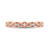 14K Rose Gold 1/8 Ct.Tw.Diamond Stackable Band