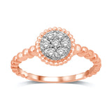 10K Rose Gold 1/4 Ctw Diamond Round Fashion Ring