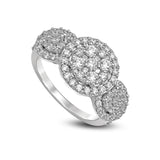 14K White Gold 1 1/2 Ctw Invisible Diamond Fashion Ring