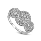 14K White Gold 1 1/2 Ctw Invisible Diamond Fashion Ring