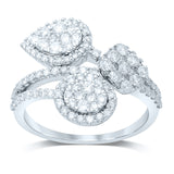 14K White Gold 1 1/10 Ctw Diamond Fashion Ring