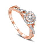 14K Two Tone Gold 1/3 Ct.Tw. Diamond Engagement Ring
