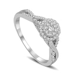 14K White Gold 1/3 Ct.Tw. Diamond Engagement Ring