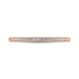14K Rose Gold 1/10 ctw Diamond Wedding Band