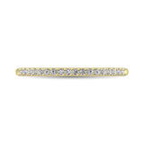 14K Yellow Gold 1/10 ctw Diamond Wedding Band