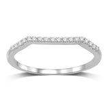 14K White Gold 1/10 Ctw Diamond Wedding Band