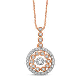 10K Two Tone 1/2 Ctw Diamond Fashion Pendant