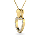 10K Yellow Gold 1/10 Ctw Diamond Heart Pendant