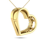 10K Yellow Gold 1/10 Ctw Diamond Heart Pendant