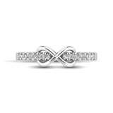 10K White Gold 1/4 Ctw Diamond Infinity Ring