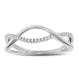 10K White Gold 1/10 Ctw Diamond Fashion Ring