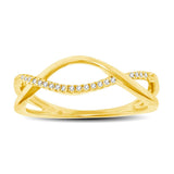10K Yellow Gold 1/10 Ctw Diamond Fashion Ring