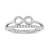 10K White Gold 1/5 Ctw Diamond Infinity Ring