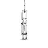 Sterling Silver Moving Diamond Accent Pendant