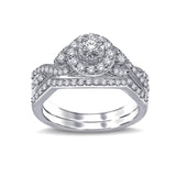 10K White Gold 3/4 Ctw Diamond Bridal Ring