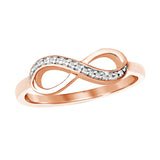 10K Rose Gold Diamond Accent Infinity Ring