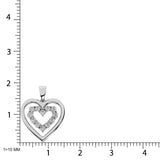 Sterling Silver Diamond Accent Heart Pendant