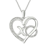 Sterling Silver 1/10 Ctw Diamond Heart Pendant