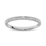 14K White Gold Diamond 1/6 Ct.Tw. 9 Stone Anniversary Band